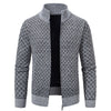 Thickened Plaid Print Jacket Cardigan Fashion Slim Fit Zippe