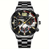 2pcs Men's New Popular Steel Strip Fashion Business Three Ey