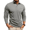 Casual Plaid Splicing Lapel Polo Shirt Fashion Solid Color L