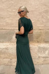 Chiffon Short-sleeved Dress Summer Fashion Print V-neck Long