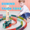 Domino Train Toys Baby Toys Car Puzzle Automatic Release Lic
