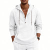 Linen Breathable Casual Mens Long-Sleeve Hooded Shirt | Buy