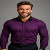 Men's Shirt Business Button Down Shirt Summer Solid Color Lo