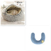 2 In 1 Dog And Cat Bed Pet Winter Bed Round Plush Warm Bed H