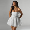 Tube Top Lace Dress With Back Bow-knot Summer Fashion Temper
