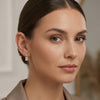 925 Sterling Silver Elegant Emerald-Cut Crystal Drop Earring