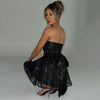 Tube Top Lace Dress With Back Bow-knot Summer Fashion Temper