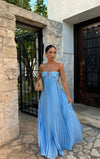 Ins Pleated Sleeveless Sling Dress Hollow High Waist Halter