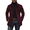 Men's Jacket Winter Stand Collar Button-up Coat Casual Blaze