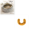 2 In 1 Dog And Cat Bed Pet Winter Bed Round Plush Warm Bed H