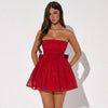 Tube Top Lace Dress With Back Bow-knot Summer Fashion Temper