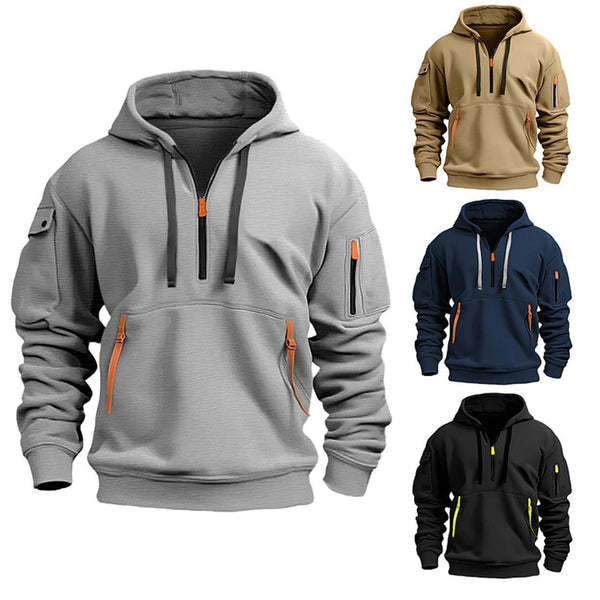 Dropped Shoulder Hooded Sweatshirt Men's Women's Plus Size L