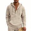 Linen Breathable Casual Mens Long-Sleeve Hooded Shirt | Buy
