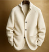 Men's Knitted Cardigan Fashion Casual Pocket Button Jacket L