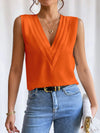 Multi-layer V-neck Solid-color Vest Womens Top | Buy Online