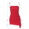 Y2K Tube-top Split Dress Summer Ins Fashion Backless Short D