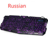 J10 tricolor backlight wired gaming keyboard set colorful lu
