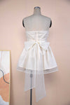 Tube Top Lace Dress With Back Bow-knot Summer Fashion Temper