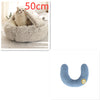 2 In 1 Dog And Cat Bed Pet Winter Bed Round Plush Warm Bed H