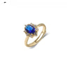Blue Fully Paved Zircon Adjustable Ring For Women | Buy Onli