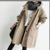 Women Windbreaker Jacket Casual Loose Button Pockets Hooded