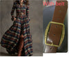 Ins Plaid Print Long-Sleeved Dress Fashion Pockets Collared