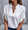 Summer Short-sleeved Chiffon Shirt New V-neck Shirt Women's