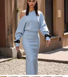 Ins Slim Long Sleeve Knitted Dress Evening Party Sexy Off-sh