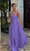 Ins Pleated Sleeveless Sling Dress Hollow High Waist Halter