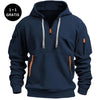 Dropped Shoulder Hooded Sweatshirt Men's Women's Plus Size L