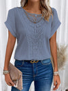 Summer Hollow Out Short-sleeved T-shirt Fashion Ethnic Style