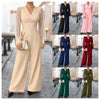 V Neck Defined Waist Sexy Mesh Patchwork Straight Suit For W