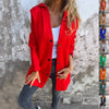 Casual Hooded Single-Breasted Cardigan Fashion Loose Solid C