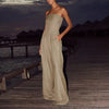 Loose Tube-top Jumpsuit Ins Fashion Backless Wide Leg Long P