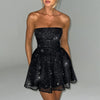 Tube Top Lace Dress With Back Bow-knot Summer Fashion Temper