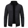 Thickened Plaid Print Jacket Cardigan Fashion Slim Fit Zippe