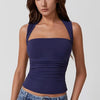 Summer Square-neck Tank Vest Ins Fashion Slim Solid Sleevele