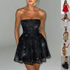 Tube Top Lace Dress With Back Bow-knot Summer Fashion Temper