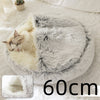 2 In 1 Dog And Cat Bed Pet Winter Bed Round Plush Warm Bed H