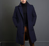 Men's Mid-length Trench Coat Fall Winter Slim Pockets Single