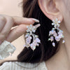 Ultra Immortal Exquisite High-end Crystal Flower Earrings |