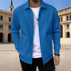 New Solid-color Pocketed Zip-up Long-sleeve Jacket Coat | Bu