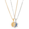 2pcs Necklace Sun And Moon Magnetic Pendant Clavicle Chain N