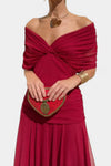 Chiffon Short-sleeved Dress Summer Fashion Print V-neck Long