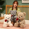 23-45cm New Lovely Hug Roses Teddy Bear Plush Pillow Stuffed