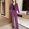 Women's Autumn New Fake Two-Piece Long-Sleeve Wide-Leg Pants