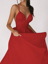 Sexy V-neck Suspender Dress Summer Fashion A-Line Long Dress