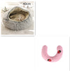 2 In 1 Dog And Cat Bed Pet Winter Bed Round Plush Warm Bed H