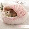 2 In 1 Dog And Cat Bed Pet Winter Bed Round Plush Warm Bed H