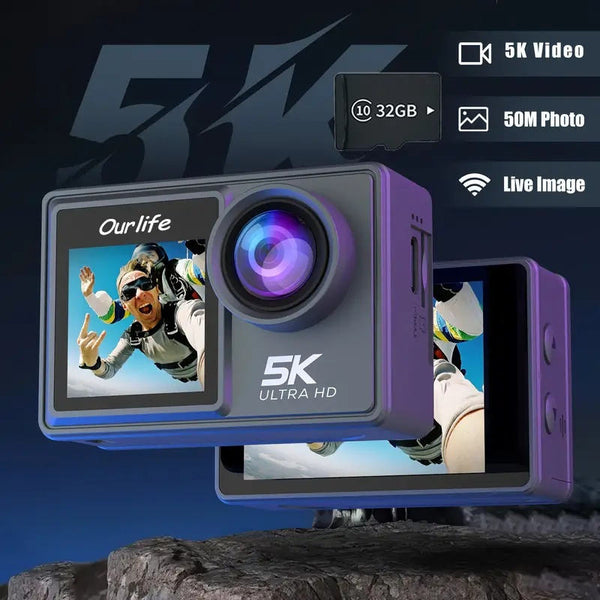 Ourlife 5K 30fps Action Cam 50MP | Buy Online Best Price